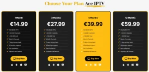 Choose Your Plan iptv yearly